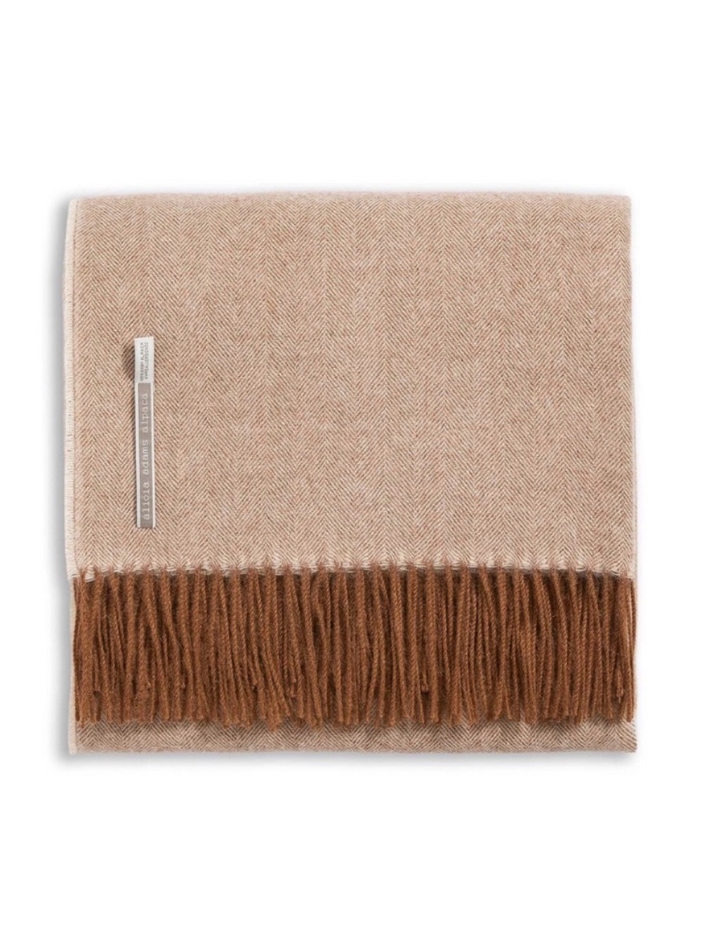 Alicia Adams Alpaca Herringbone Throw NEW